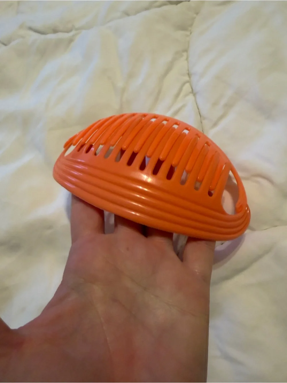 Set of Vintage Goody TZERS Claw Combs in Orange and Yellow